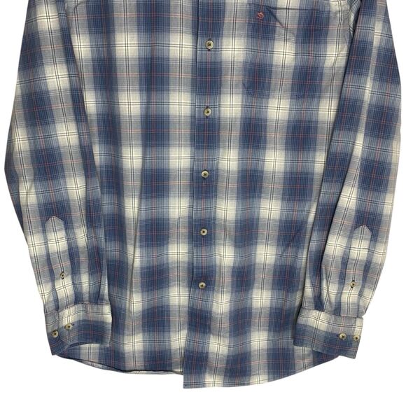 Southern Tide Shirt Mens M Plaid Coastal Passage Blue Long Sleeve Button Down - Picture 6 of 10
